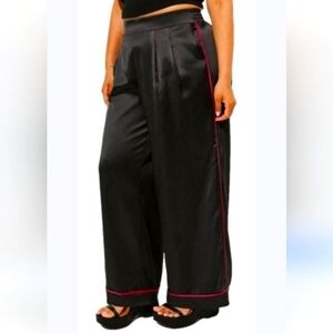 Torrid wide leg satin high rise pants